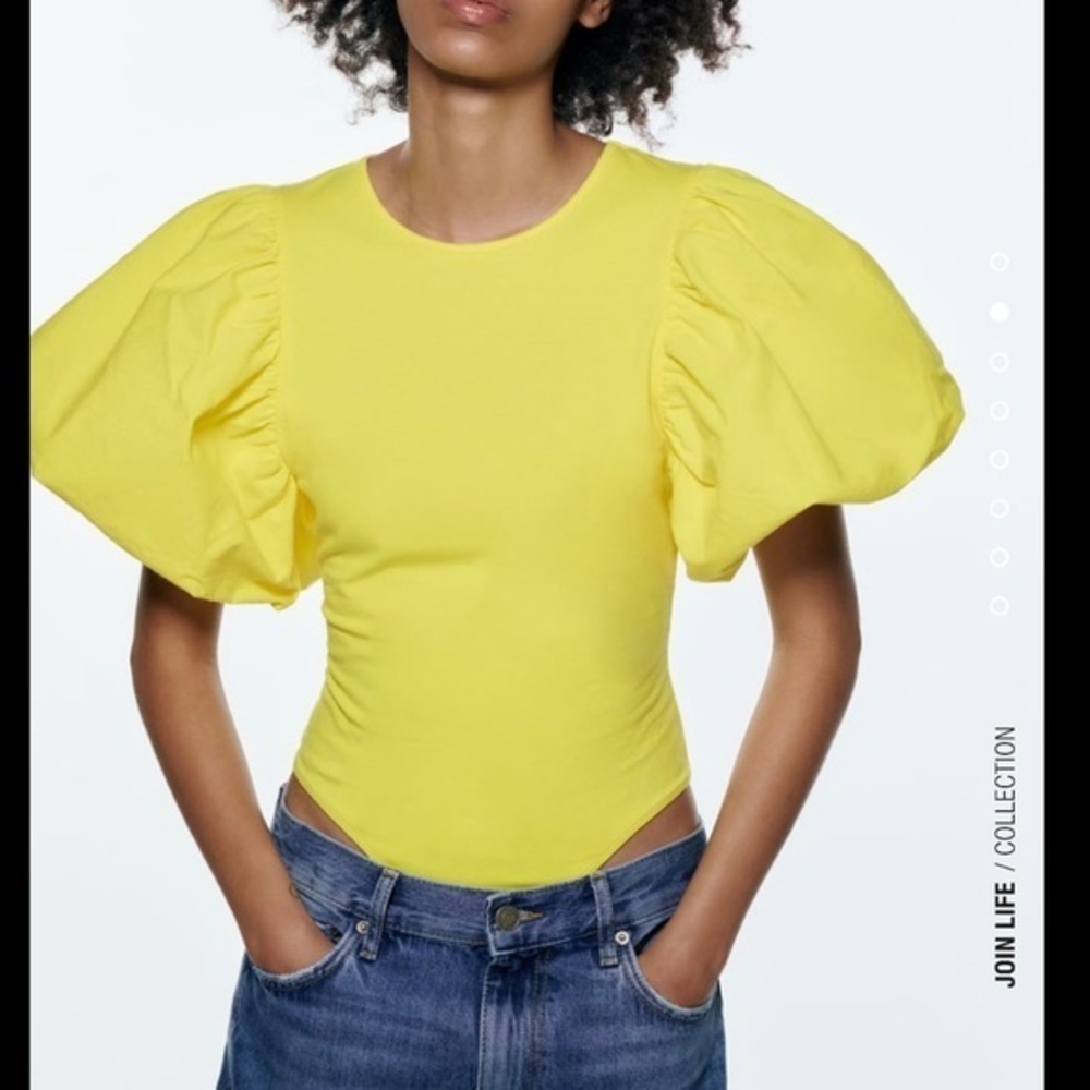 ZARA balloon sleeve bodysuit ref 0085/033